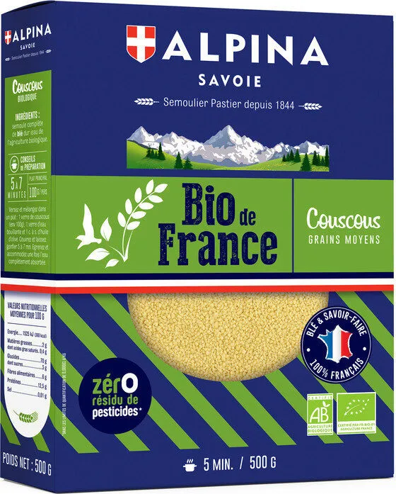 Coucous Blanc Bio de France