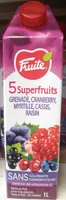 Boisson aux superfruits Grenade, Cranberry, Myrtille, Cassis, Raisin