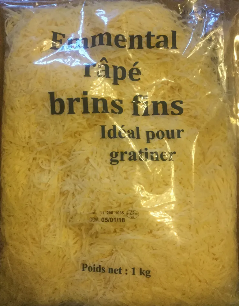 Emmental râpé brins fins