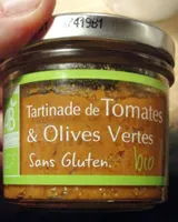 Tartine de tomates - olives vertes