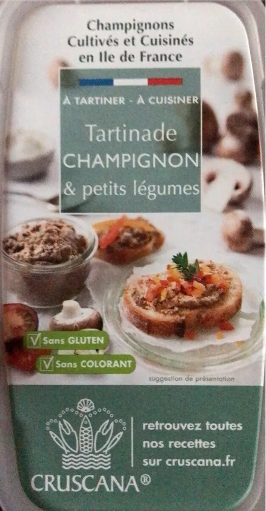 Tartinade champignons et petits légumes