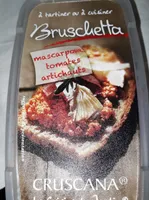 Bruschetta mascarpone tomates artichauts