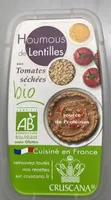 Houmous de lentiles aux tomates sechees