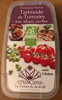 Tartinade de tomates aux olives vertes