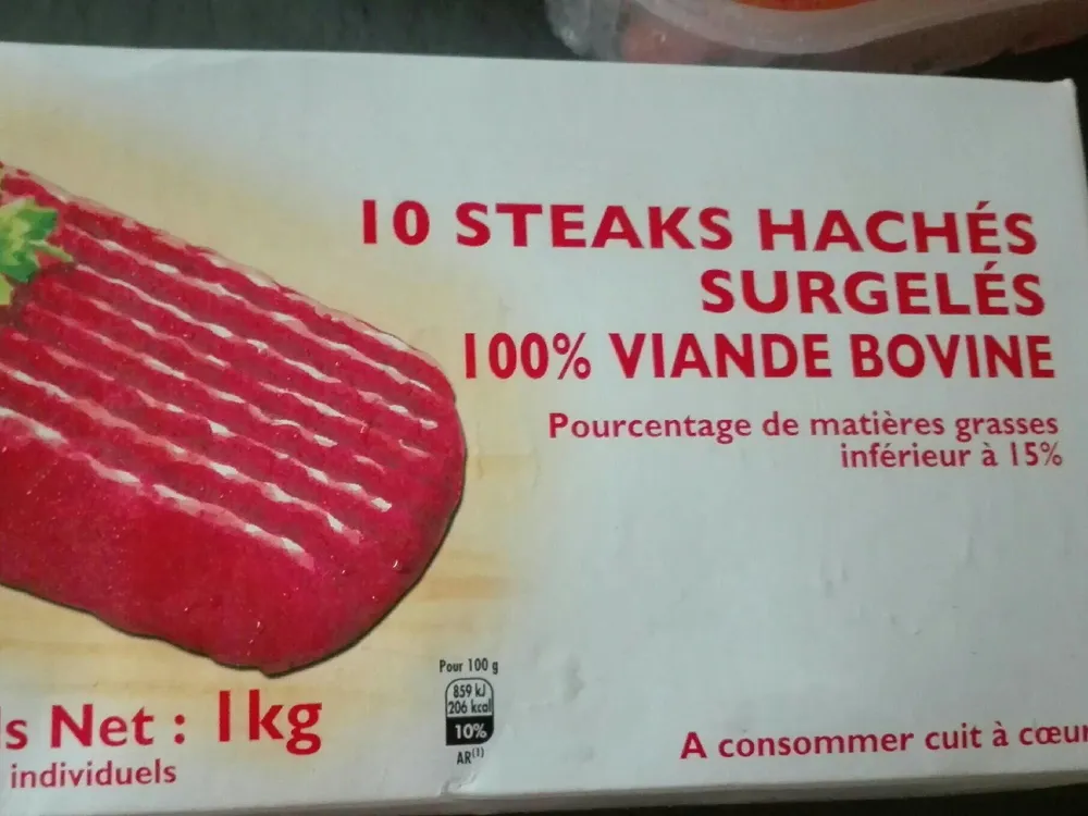 Steaks haches surgeles