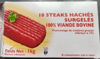 Steaks hachés surgelés 100% viande bovine