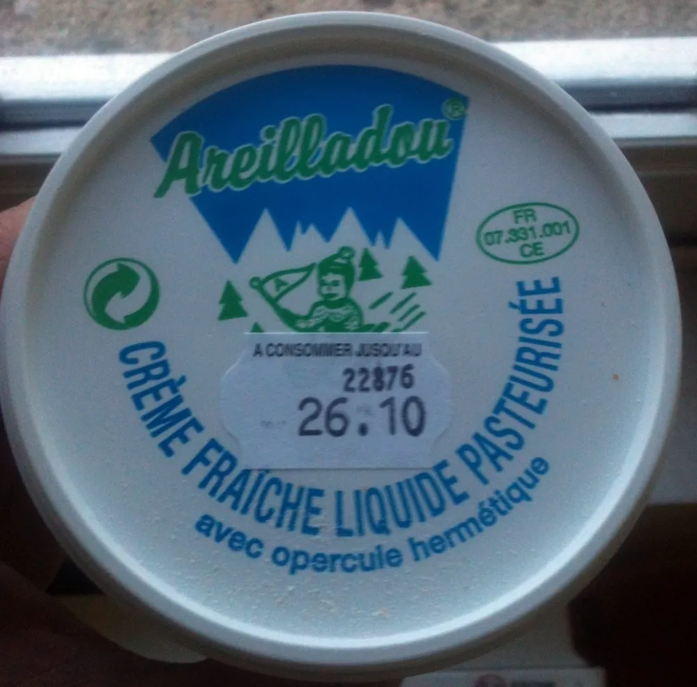 Crème fraîche liquide pasteurisée