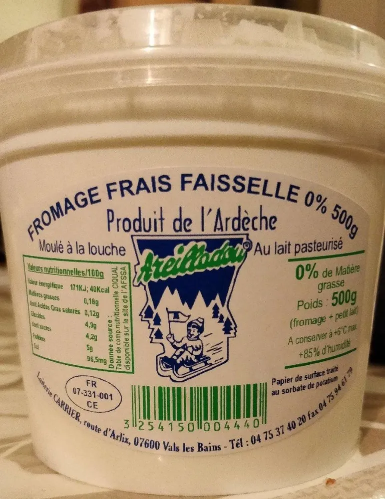 Fromage frais faisselle 0%