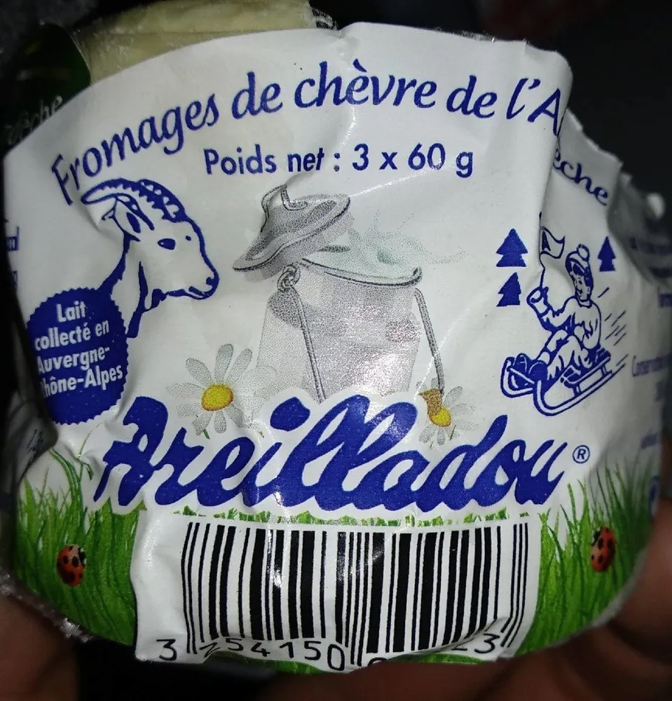 Areilladou, Fromage de chevre, le rouleau de 3 x 60 gr 180 gr