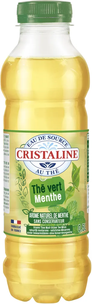 Cristaline eau de source the vert menthe 0l5