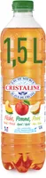 CRISTALINE Eau de Source au jus de fruits PECHE POMME POIRE 1,5L
