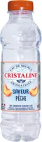 CRISTALINE Eau De Source Pétillante Aromatisée Pêche 0L5