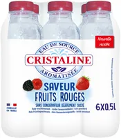 CRISTALINE Eau de Source Aromatisée saveur Fruits Rouges 6x50cl