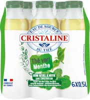 Cristaline eau de source the vert menthe 6x0l5