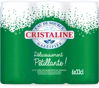 CRISTALINE Eau de Source Pétillante canette 6x33cl