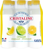 CRISTALINE Eau de Source au jus de fruits CITRONNADE 6x50cl
