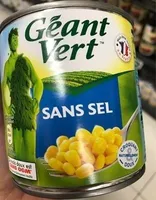 1 / 2 Mais Sans Sel Ajoute Geant Vert