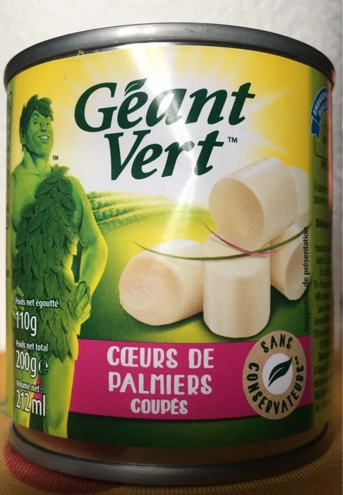 Cœur de palmiers coupés