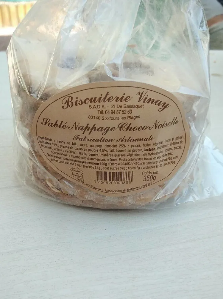 Sablé nappage choco noisette