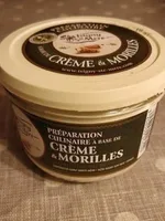 Préparation culinaire à base de crème et morilles