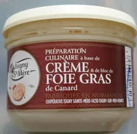 Crème et bloc de foie gras de canard