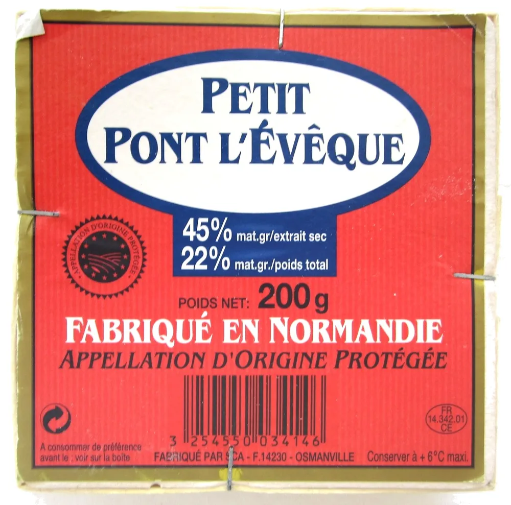 Petit Pont l'Evêque AOP (22% MG)