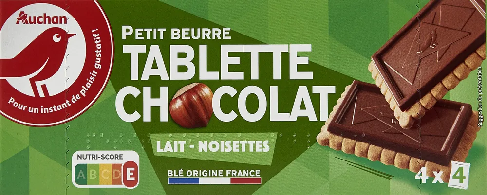 Petit beurre tablette chocolat au lait-noisette