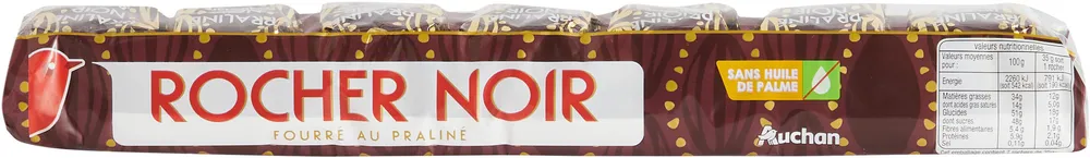 Rocher noir fourre au praline