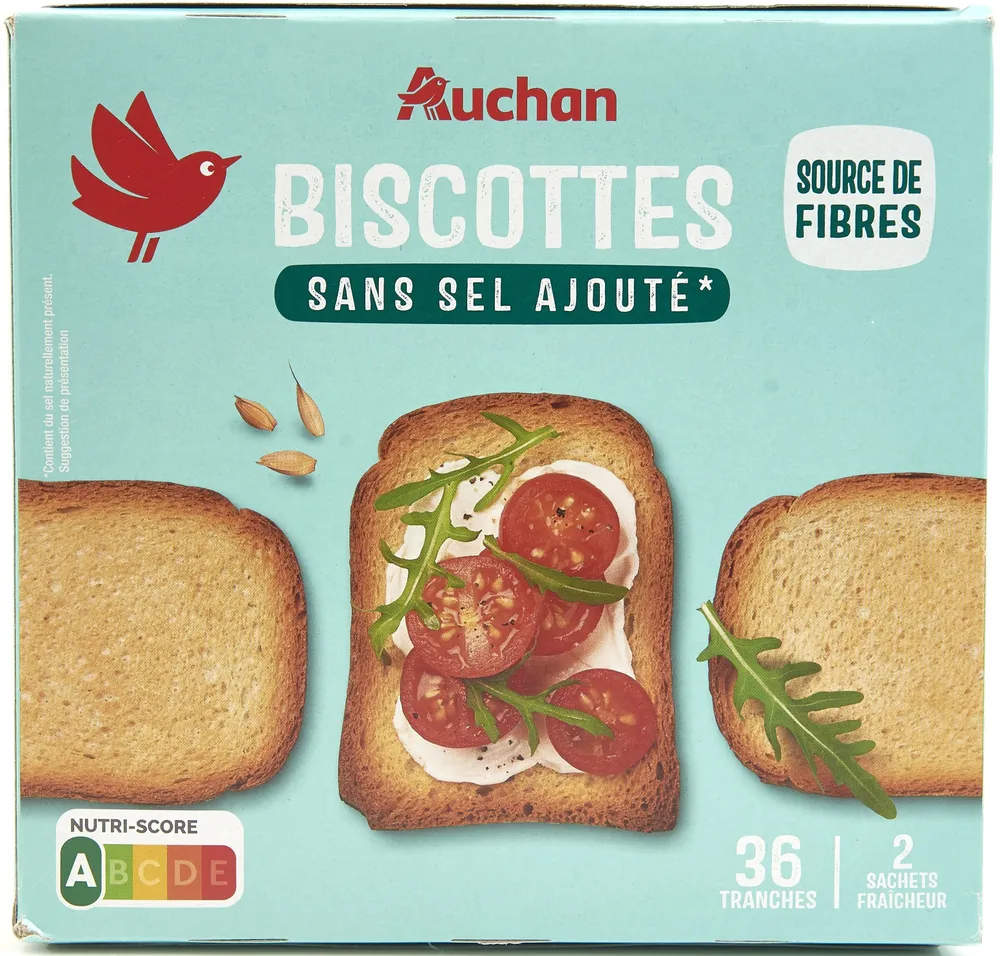 Biscottes sans sel ajouté