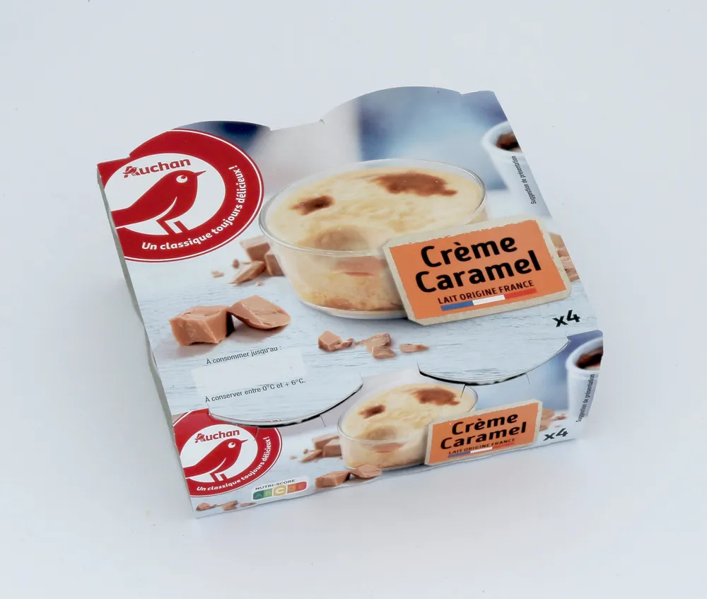 AUCHAN COEUR Crème caramel