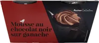 Mousse au chocolat noir sur ganache
