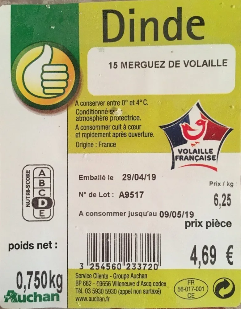 Merguez de Volaille