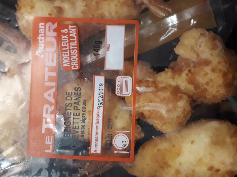 Beignets de crevettes panés