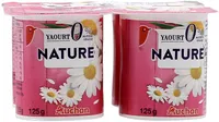 Yaourt nature 0% matiere grasse.