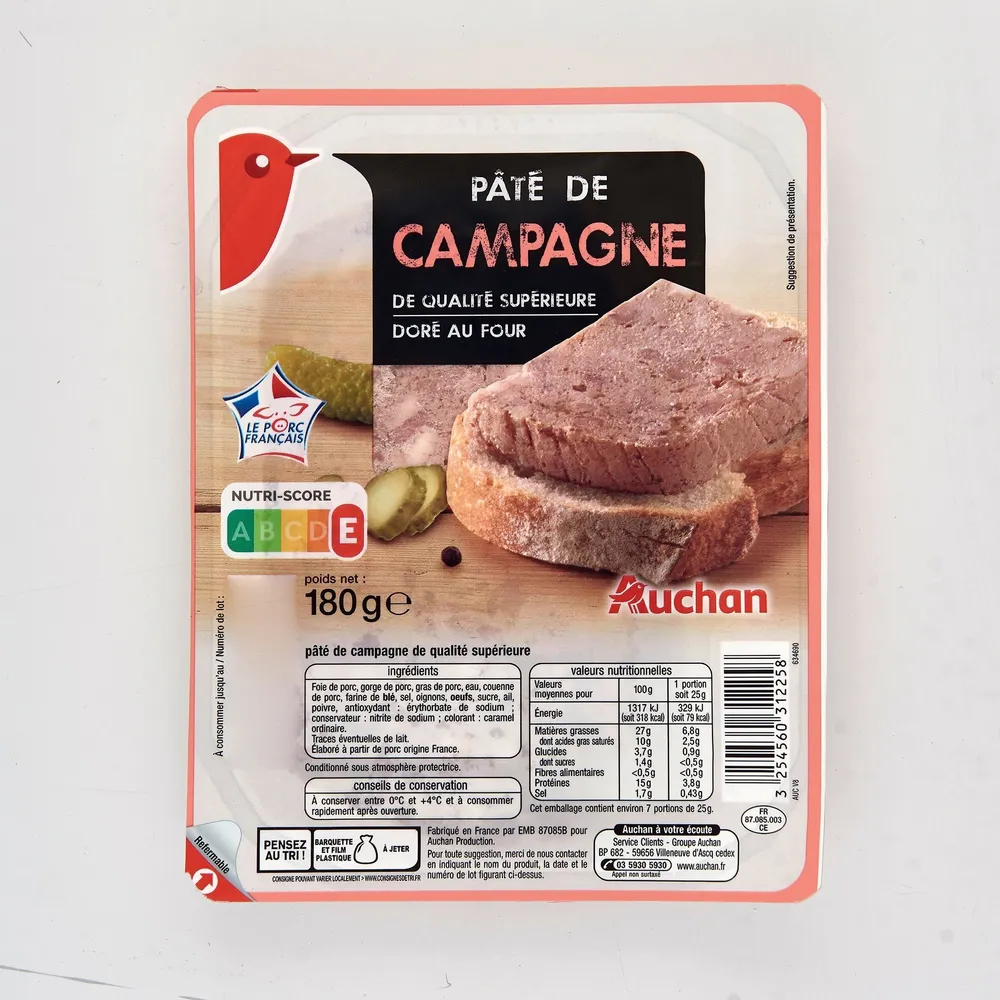 Terrine de campagne dorée au four