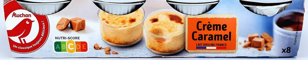 AUCHAN COEUR Crème caramel