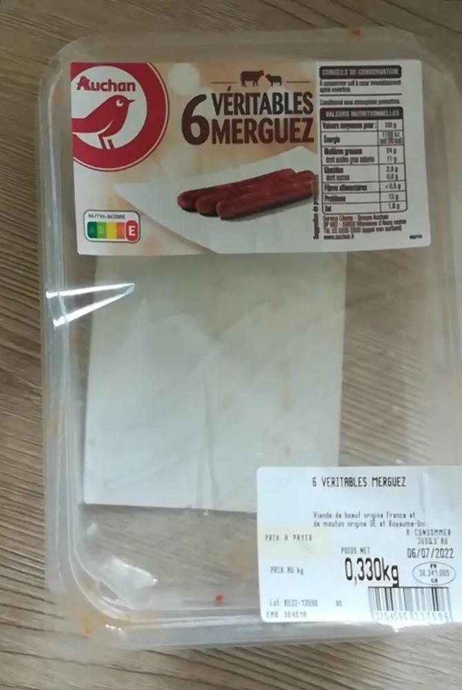 6  Véritables Merguez