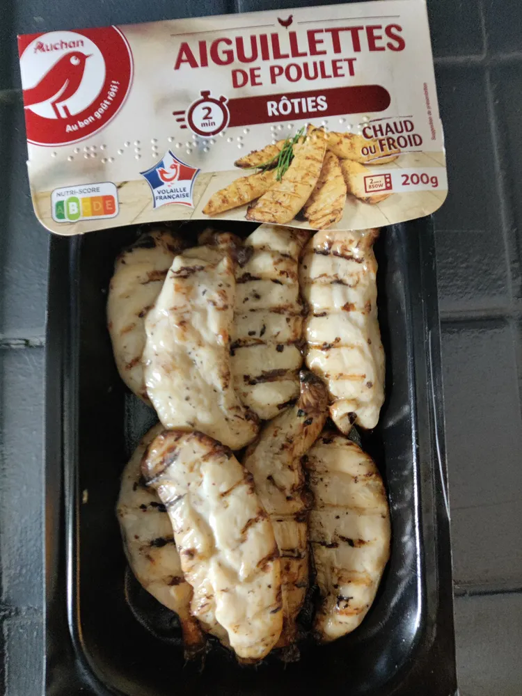 Aiguillettes de poulet roties
