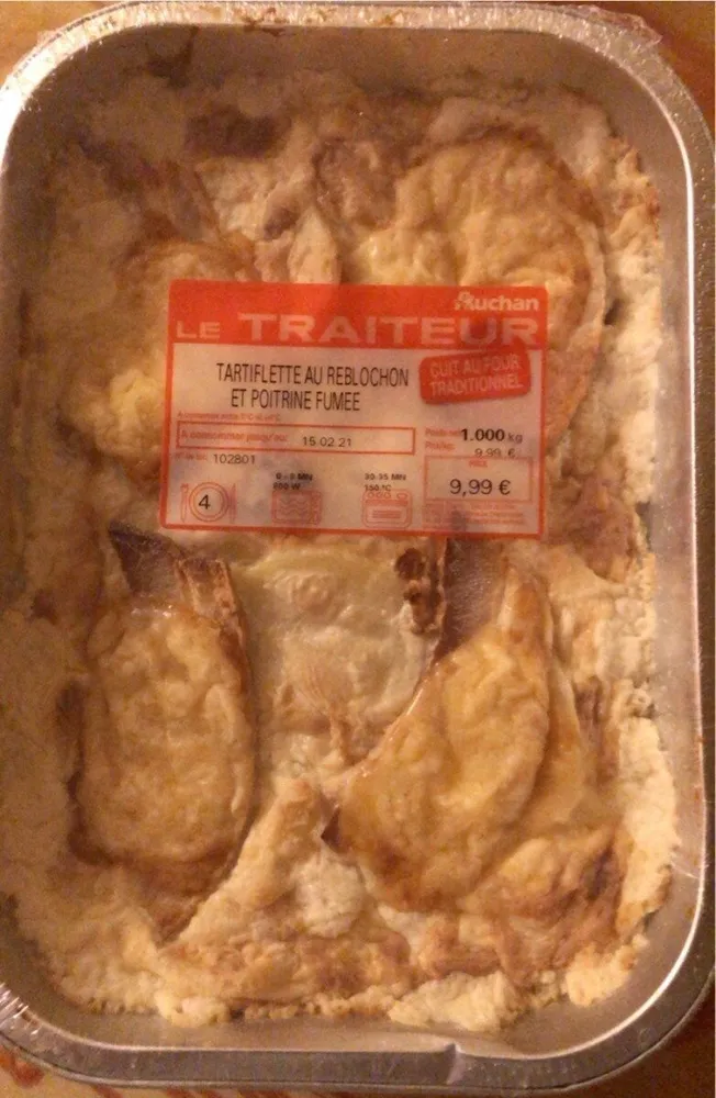 Tartiflette reblochon poitrine fumee