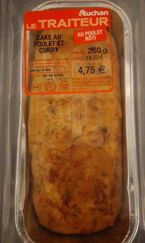 Cake au poulet et curry