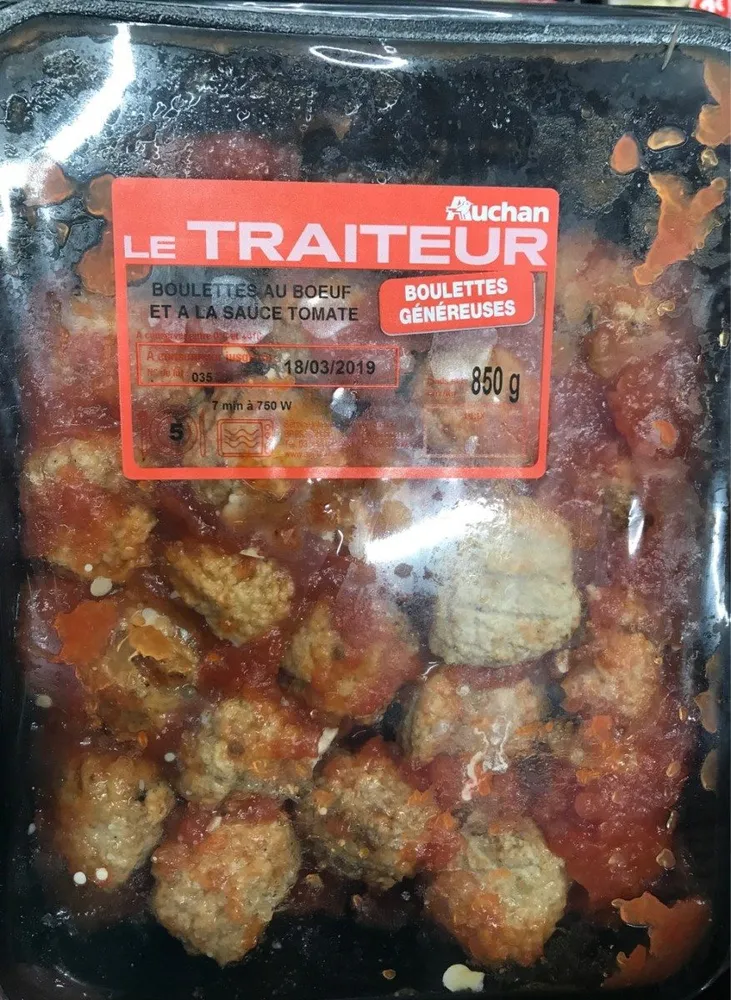 Boulettes au boeuf et à la sauce tomate