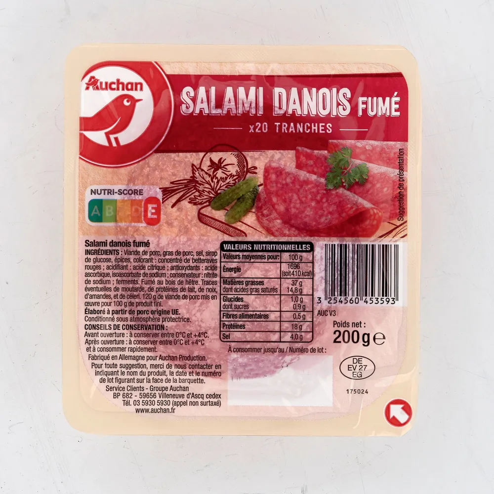 Salami danois fumé