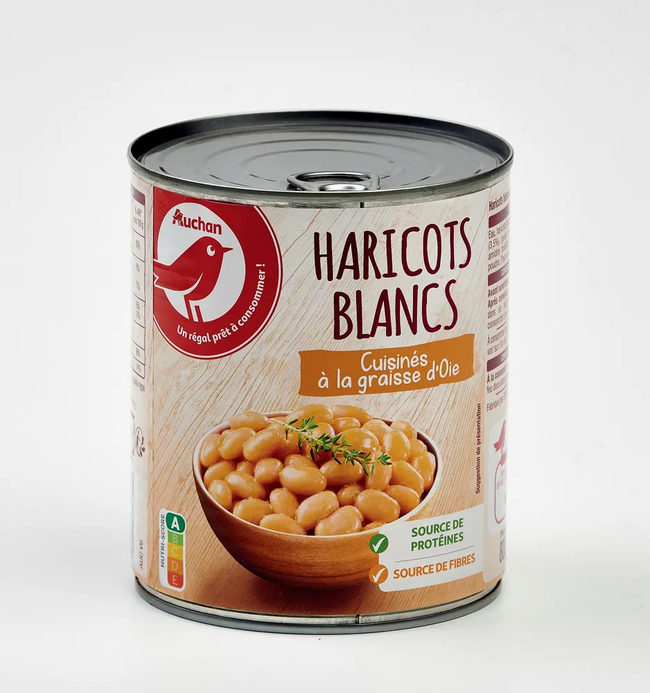 Haricots blancs cuisinés à la graisse d'oie