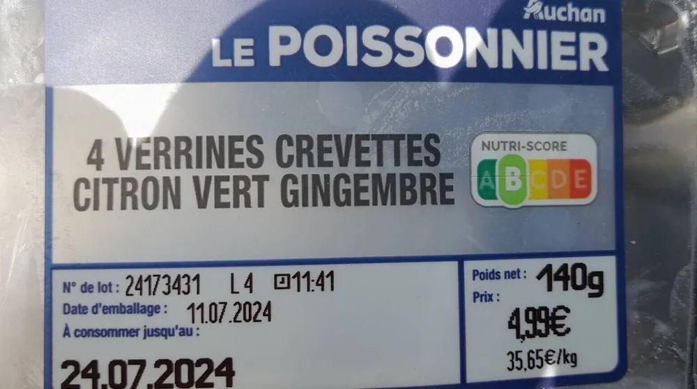 Verrines crevettes