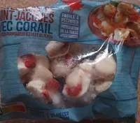 Petites noix de Saint-Jacques avec corail surgelées