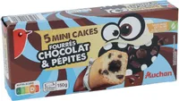5 mini cakes fourrés chocolat et pépites