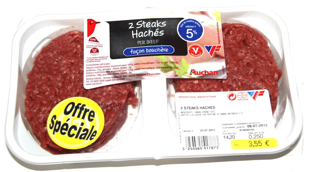 Steaks hachés pur bœuf façon bouchère