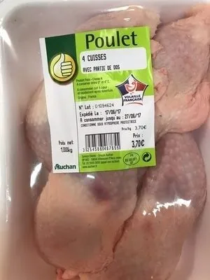 Cuisses de poulet avec partie de dos