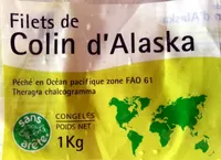 Filets de Colin d'Alaska, Congelés
