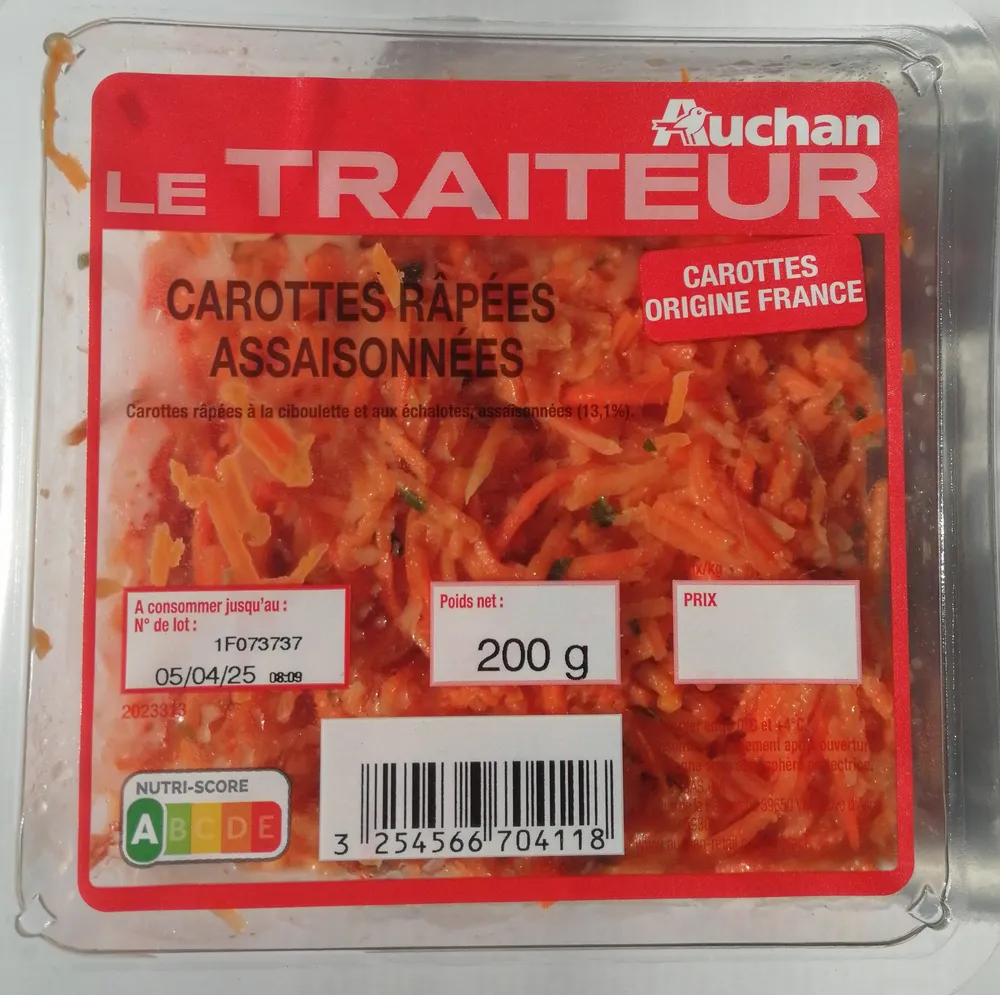 Le Traiteur carottes râpées assaisonnées